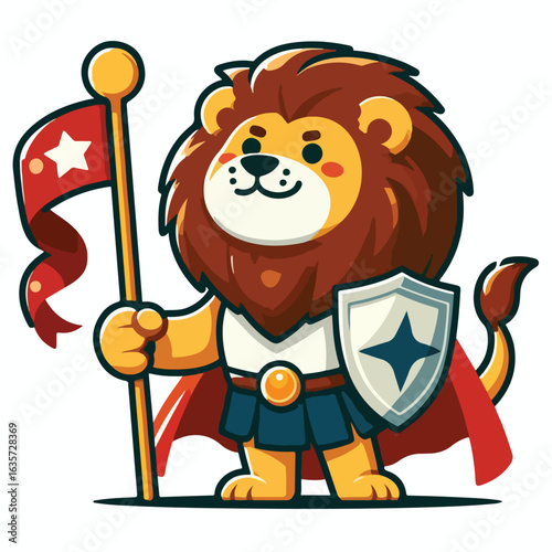 The gallant lion mascot