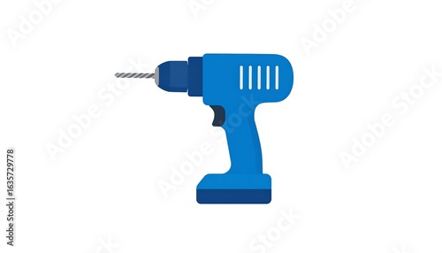Blue electric drill icon