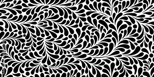 Black and white organic swirl pattern background