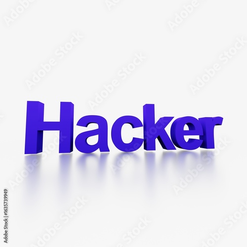 network engineer hacker security 3d text blue red white gold