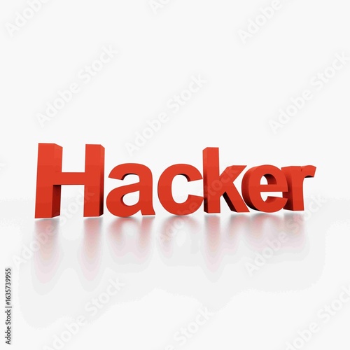 network engineer hacker security 3d text blue red white gold