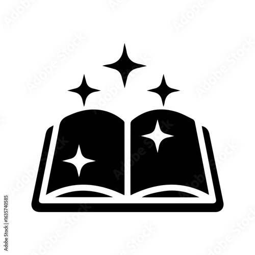 Book magic manual glyph icon