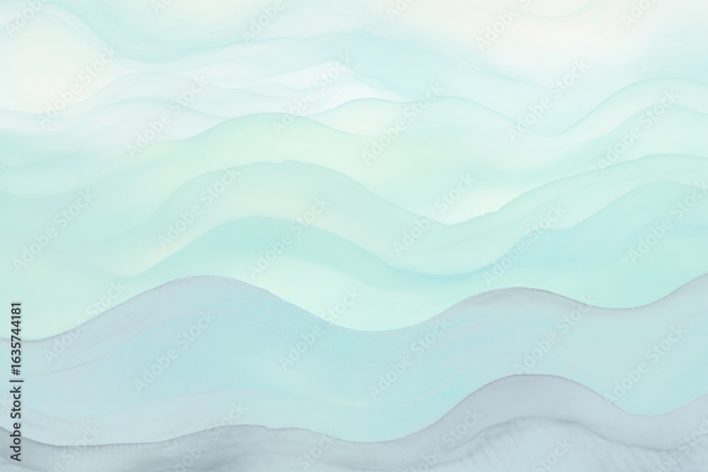 Fototapeta premium Abstract watercolor ocean waves png paint texture overlay, transparent background