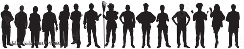 people occupation silhouette  collection