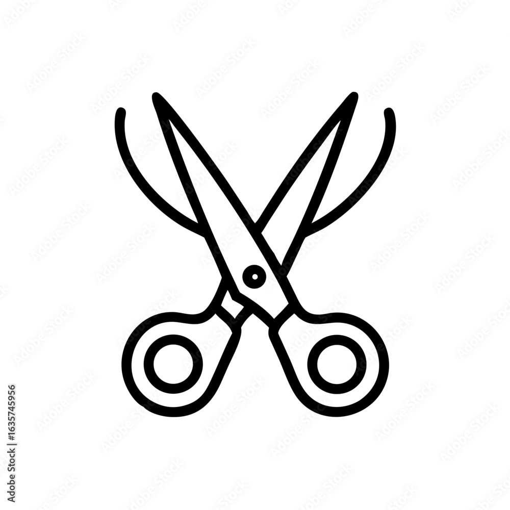 Fototapeta premium Scissors Icon for Creativity and Crafting Topics