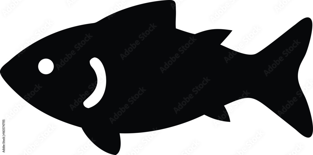 Fototapeta premium fish silhouette icon 