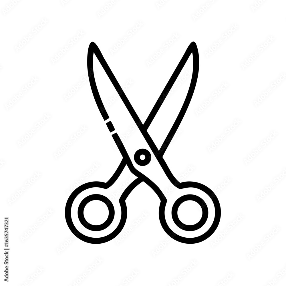 Fototapeta premium Scissors Icon for Creativity and Crafting Topics