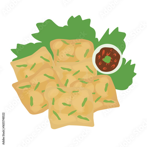 Crispy Fried Tempe Cartoon 