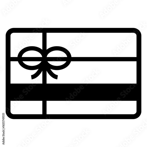 Icono tarjeta de regalo con líneas 
