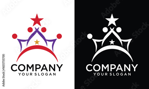 Creative Crown Concept Logo Design Template