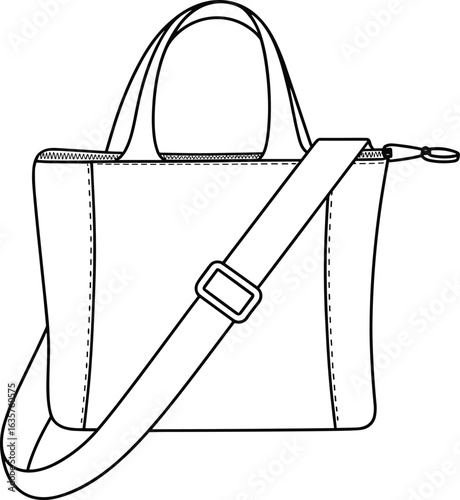 Fashionable Handbag and Crossbody Bag with Two Handles and Adjustable Shoulder Strap, a Versatile Accessory for Everyday Use and Style
