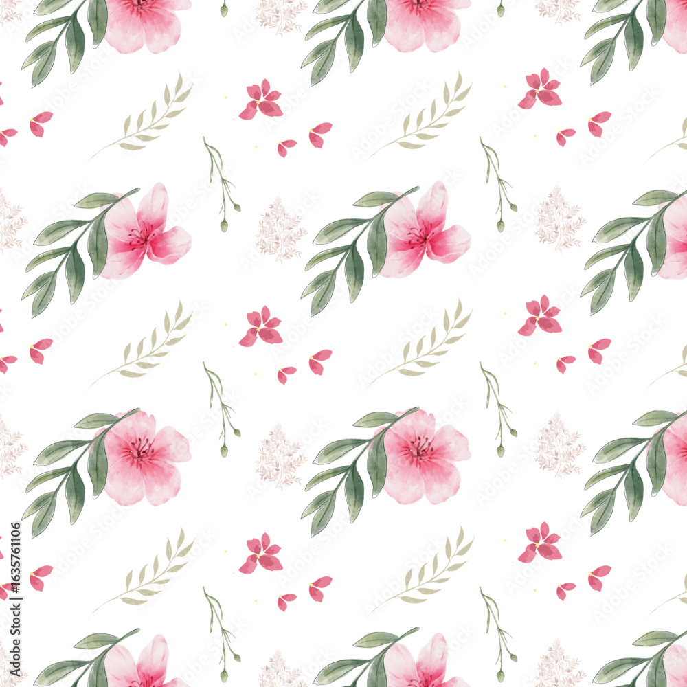 Fototapeta premium seamless pattern with pink roses