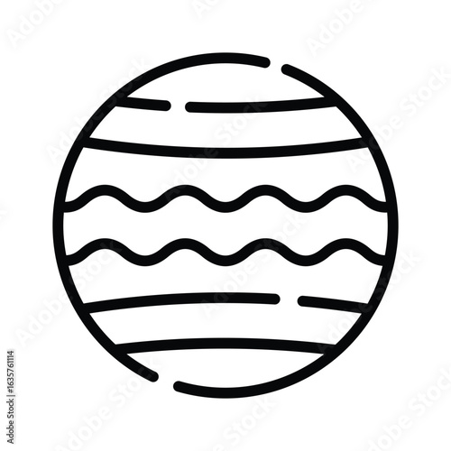 A captivating outline icon of distant neptune planet