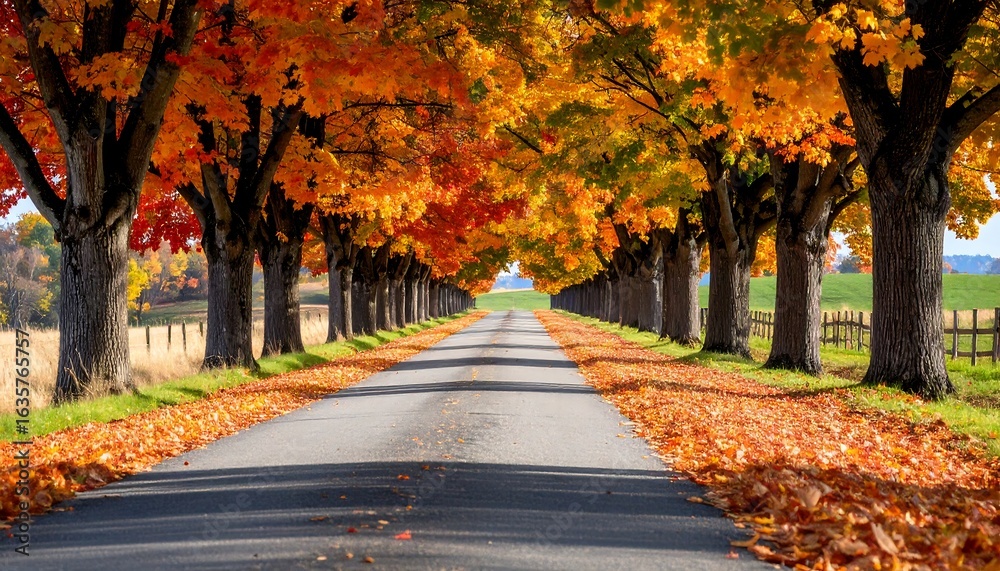 Naklejka premium Autumnal Lane