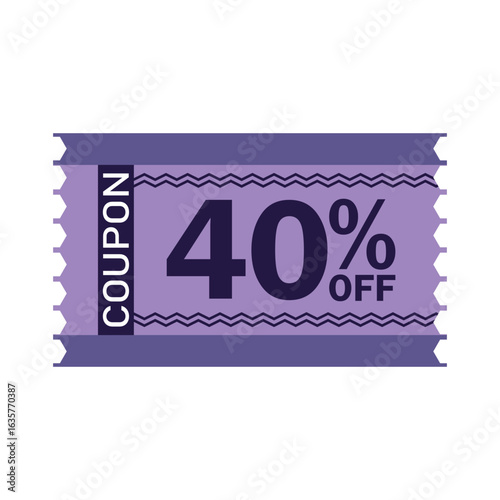40% Off Coupon Purple Discount Voucher