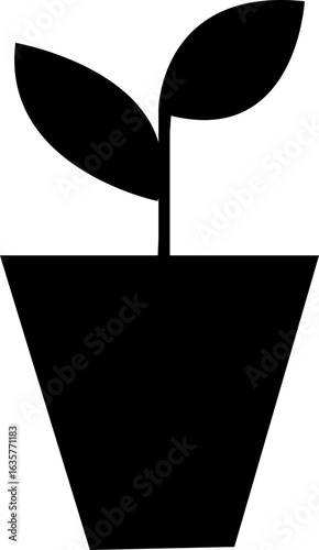 A young plant sprout emerges from dark soil, bathed in sunlight, surrounded by icons symbolizing sustainable growth and renewable energy, growing plant stages vector bundle, agriculture and gardening