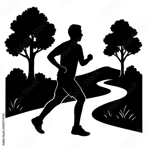 silhouette of a man