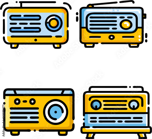 Vintage radio icon