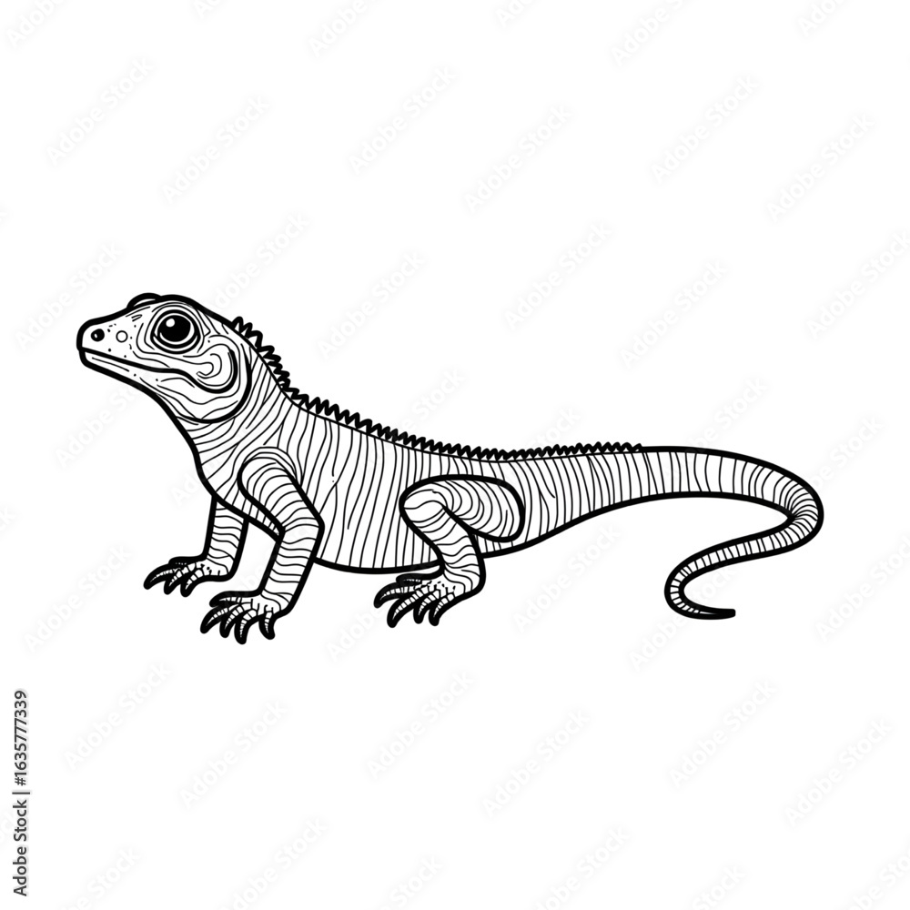 Fototapeta premium lizard on white background