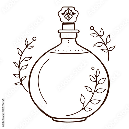 Beauty theme perfume bottle icon transparent background