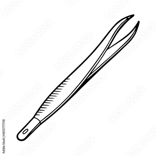Beauty theme tweezers icon transparent background