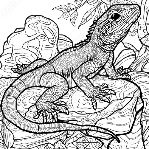 iguana on a tree