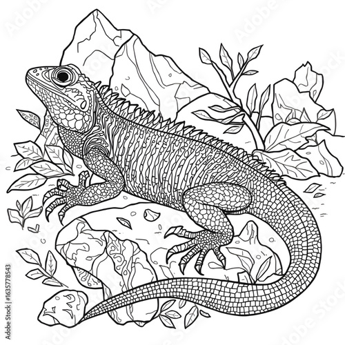 iguana on a tree