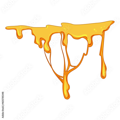 laundry dripping oil stain cartoon vector illustration
