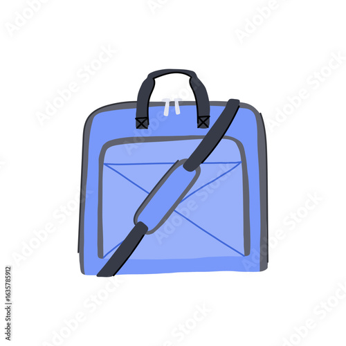 flute garment bag cartoon vector illustration