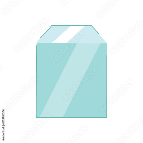 stemless glass plarform cartoon vector illustration