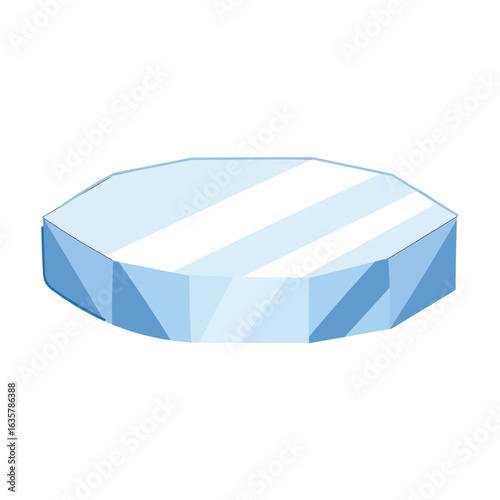 stemware glass plarform cartoon vector illustration