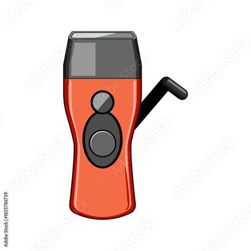 chardonnay hand crank flashlight cartoon vector illustration
