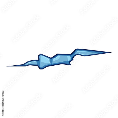 bordeaux ice crack cartoon vector illustration