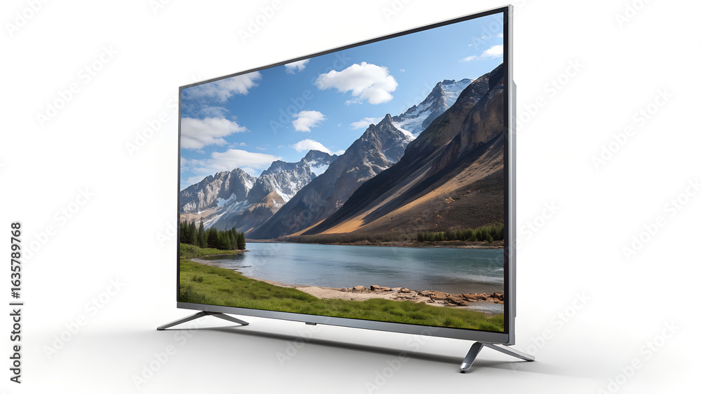 Fototapeta premium lcd tv in the mountain