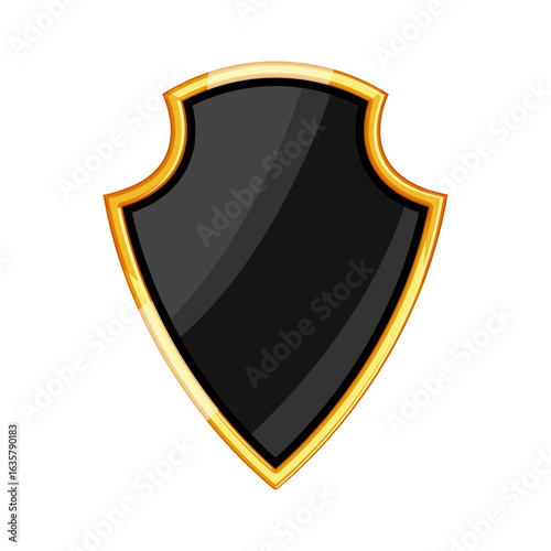 stemware shield golden luxury cartoon vector illustration