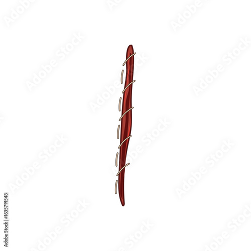 nonabsorbable suture cartoon vector illustration