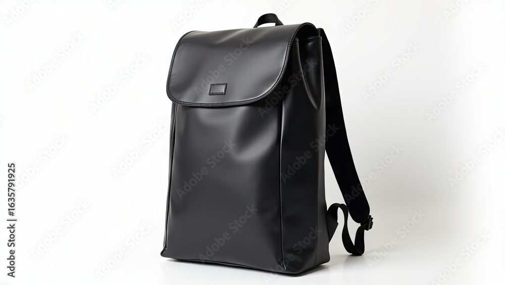 Naklejka premium Black backpack with a simple design.