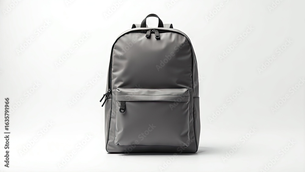 Naklejka premium Gray backpack with simple design.