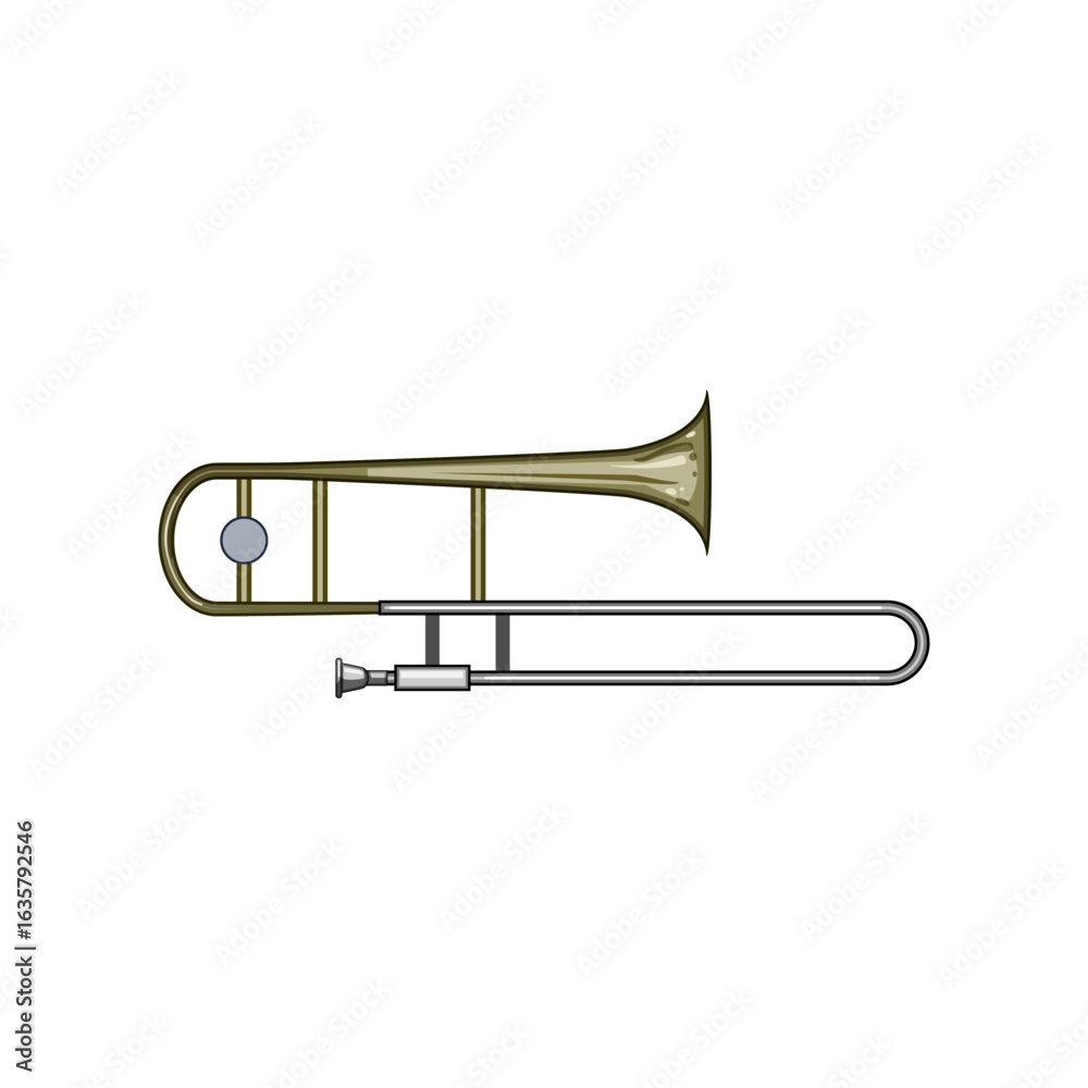 Fototapeta premium crystal trombone cartoon vector illustration