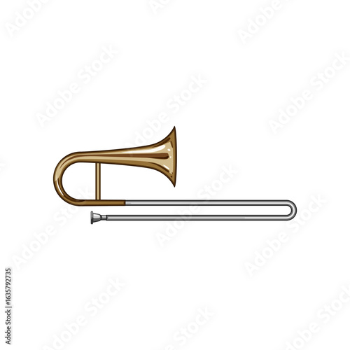 bordeaux trombone cartoon vector illustration