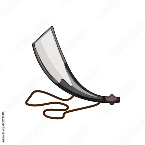 merlot viking horn cartoon vector illustration
