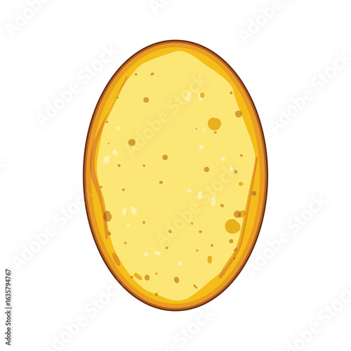 bacteria yellow sponge cartoon vector illustration