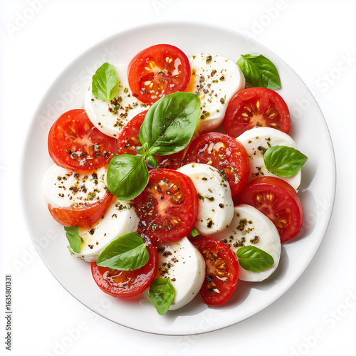 caprese salad with fresh mozzarella and tomatoes