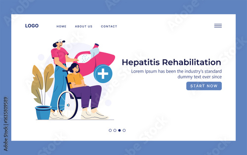 Healthcare Support and Rehabilitation Vector Illustration