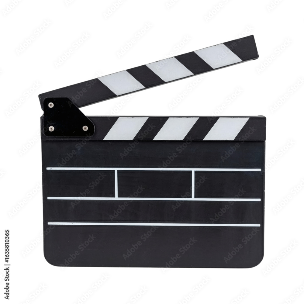 Fototapeta premium Film slate on transparent background