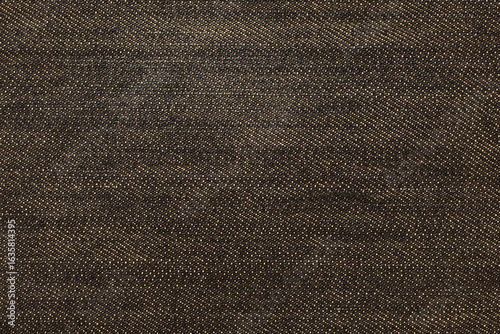 Dark Denim Textile with Diagonal Twill Weave

