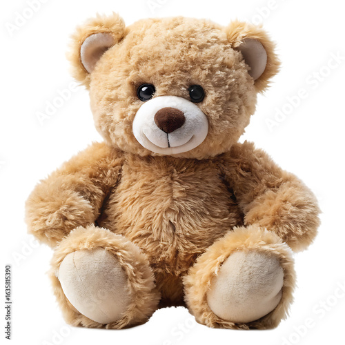 Plush Teddy Bear Isolated on White Background