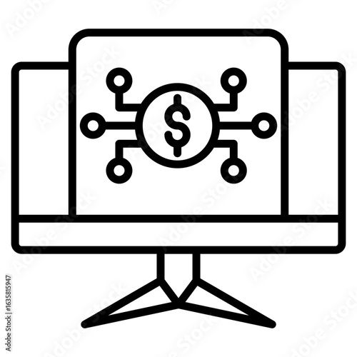 Digital Token line icon