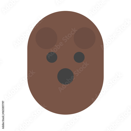 funny cartoon bear icon