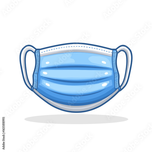 Mask displayed on a simple background, symbolizing health precautions and safety measures during a pandemic